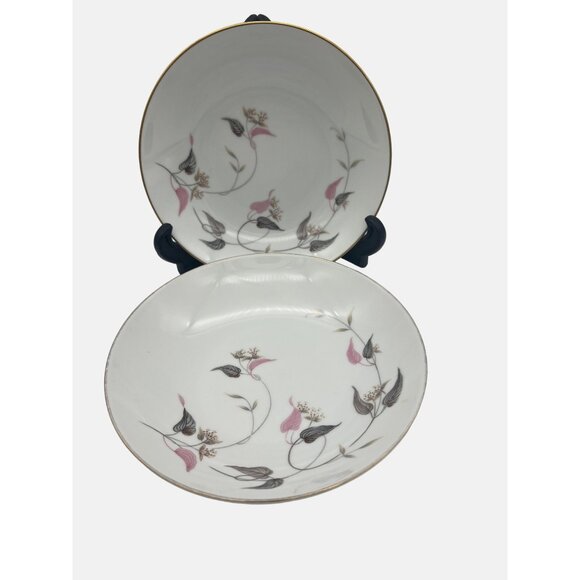 Vintage Noritake Arden Pair Soup Bowls Japan 5603 MCM 7 3/8" - Picture 1 of 7